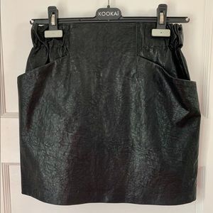 Zara faux leather mini skirt